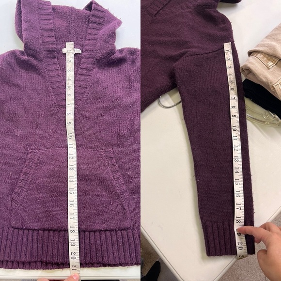 Splendid Ford Hoodie Sweater - Purple Wool Blend - Picture 9 of 12